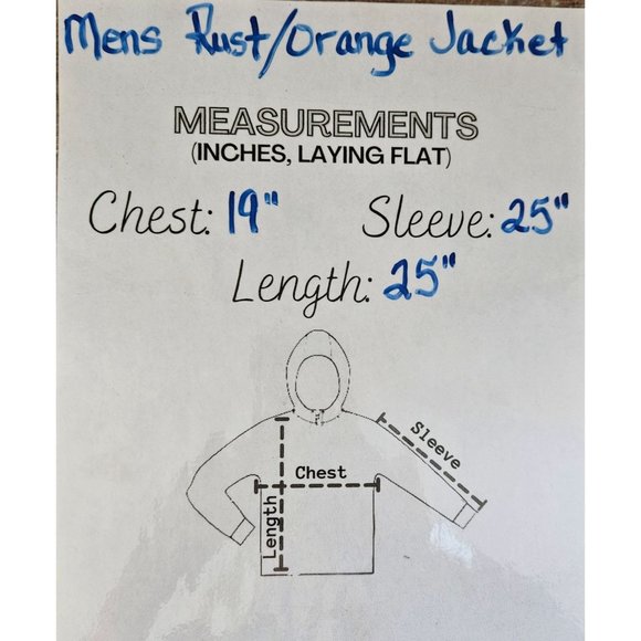 All In Motion Men Jacket Size Small Lightweight Water Repellent Rust/Orange Zip - Picture 10 of 12